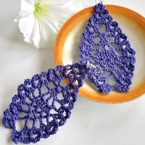 🍇Lace earrings lightweight Handmade Boho Crochet